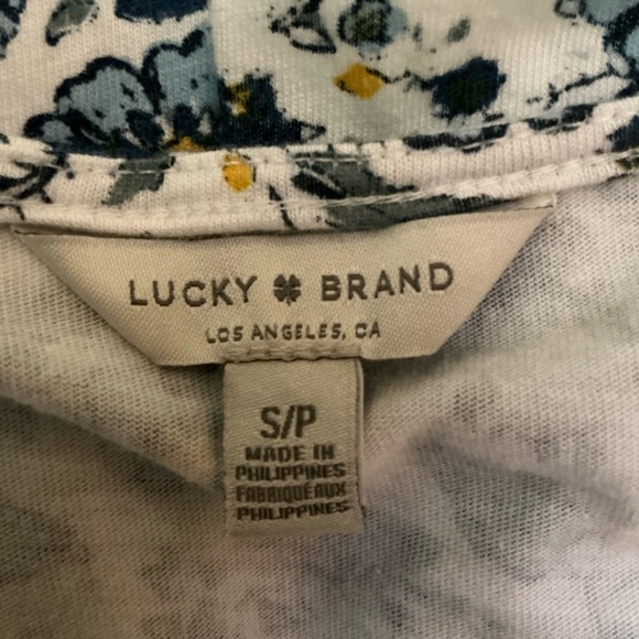 Lucky Brand Feminine Floral Peasant Top - Picture 2 of 11